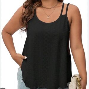 Casual Eyelet Tank Top